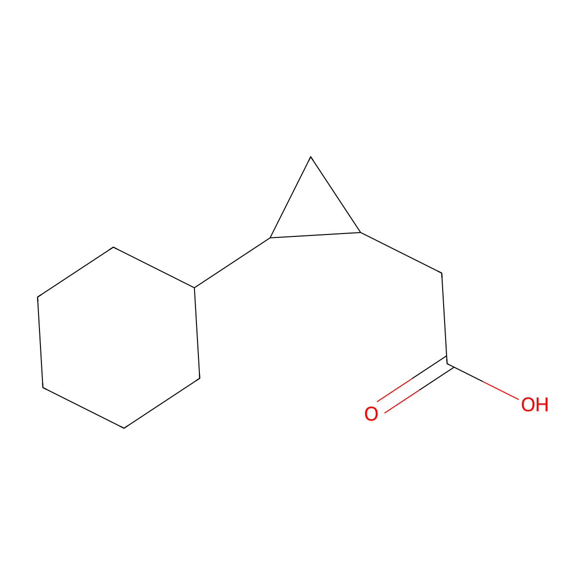 2-(2-Cyclohexylcyclopropyl)acetic acid molecular structure, CAS 1553958-84-1
