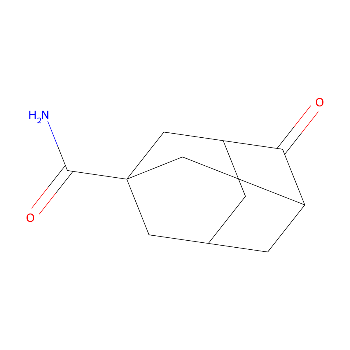 4-Oxoadamantane-1-carboxamide molecular structure, CAS 155396-16-0