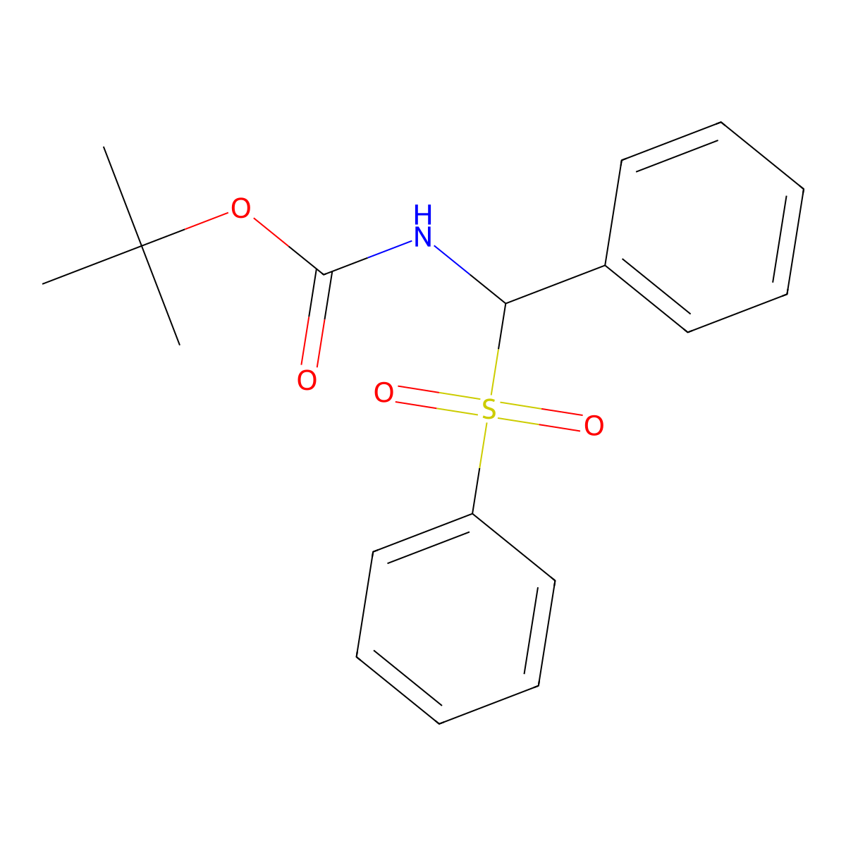 (Benzenesulfonylphenylmethyl)carbamic acid tert-butyl ester molecular structure, CAS 155396-71-7