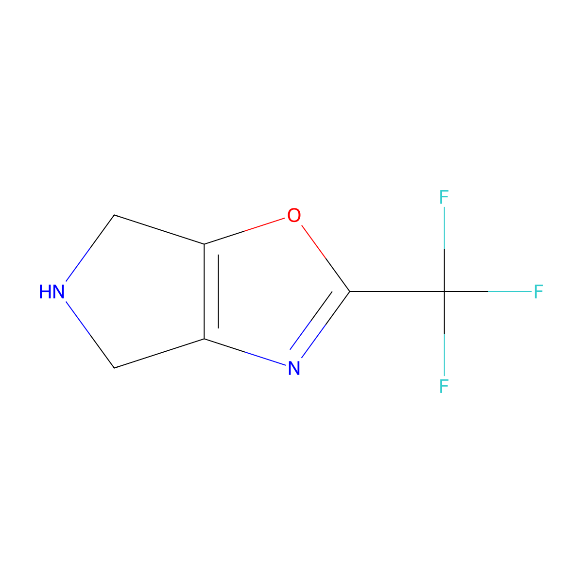 2-(Trifluoromethyl)-5,6-dihydro-4H-pyrrolo[3,4-D]oxazole molecular structure, CAS 1553960-27-2