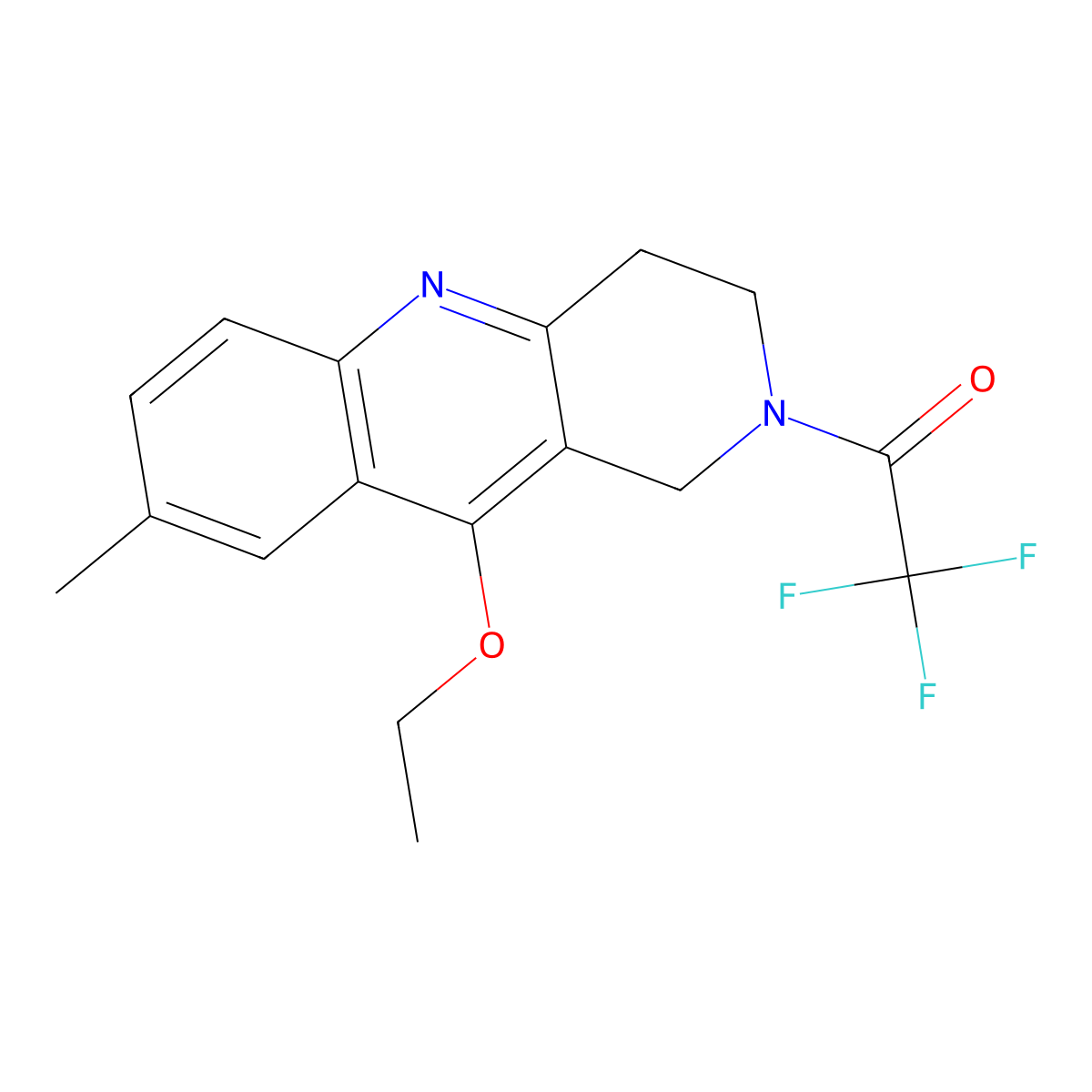 1-(10-ethoxy-8-methyl-3,4-dihydro-1H-benzo[b][1,6]naphthyridin-2-yl)-2,2,2-trifluoro-ethanone molecular structure, CAS 1553969-12-2