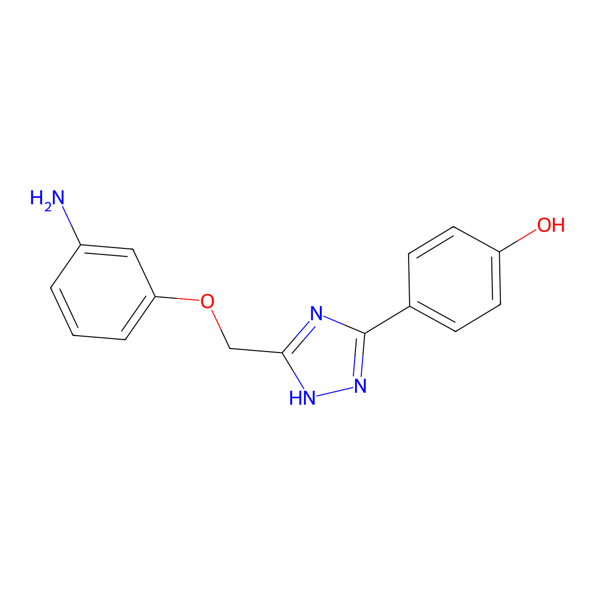 4-[5-[(3-Aminophenoxy)methyl]-1H-1,2,4-triazol-3-yl]phenol molecular structure, CAS 1553969-90-6