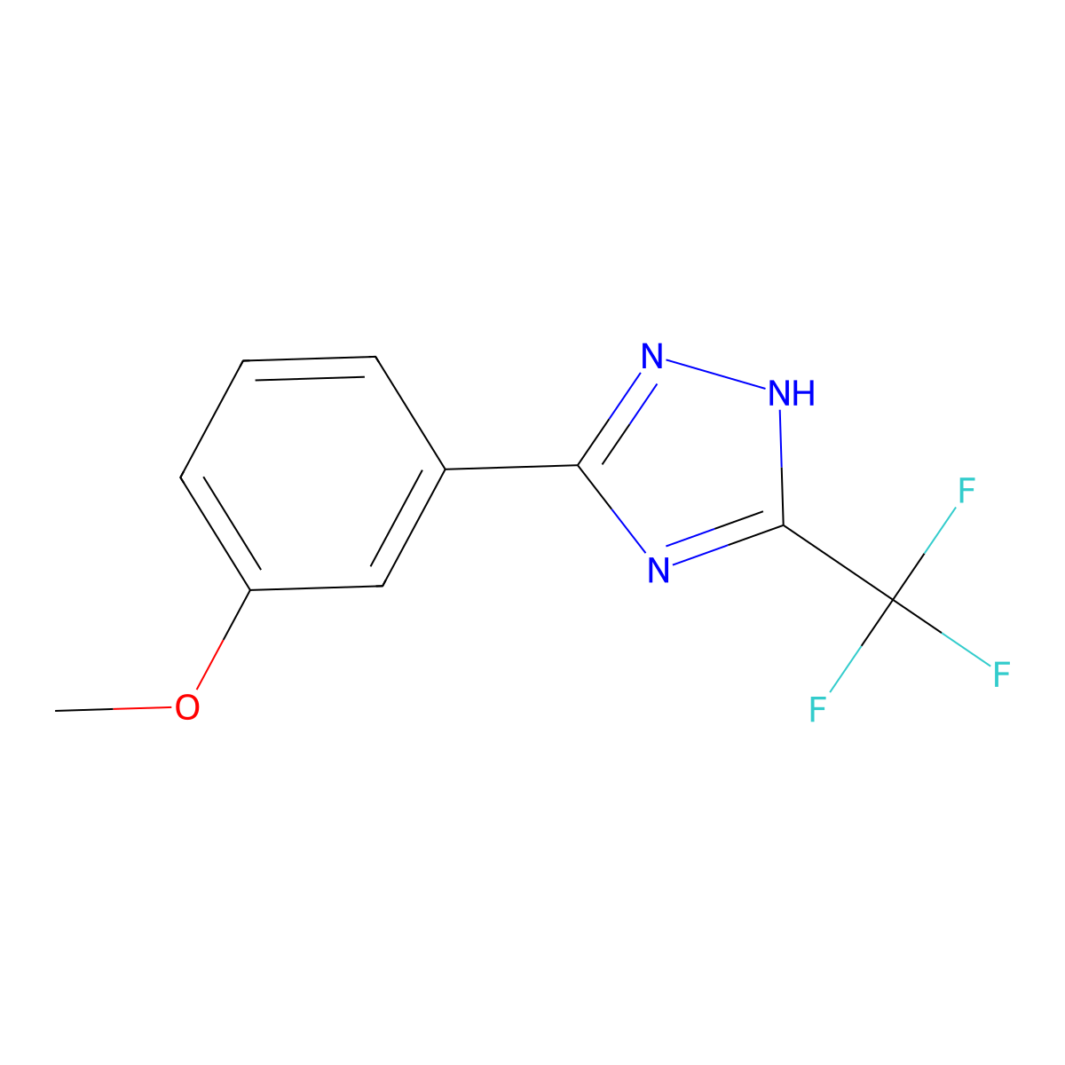 3-(3-methoxyphenyl)-5-(trifluoromethyl)-4H-1,2,4-triazole molecular structure, CAS 1553970-04-9