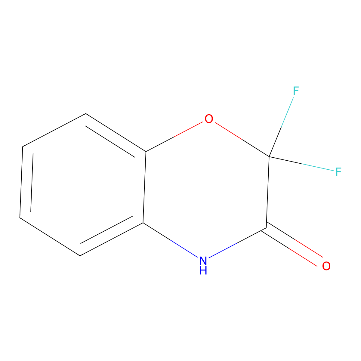 2,2-Difluoro-3,4-dihydro-2H-1,4-benzoxazin-3-one molecular structure, CAS 1553988-42-3