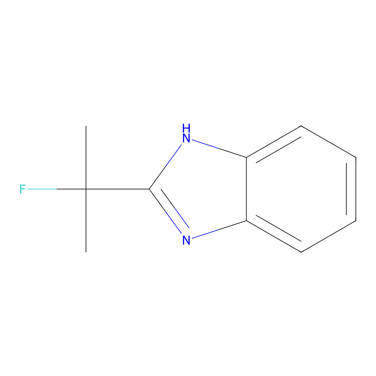 2-(2-fluoropropan-2-yl)-1H-1,3-benzodiazole molecular structure, CAS 1553990-08-1