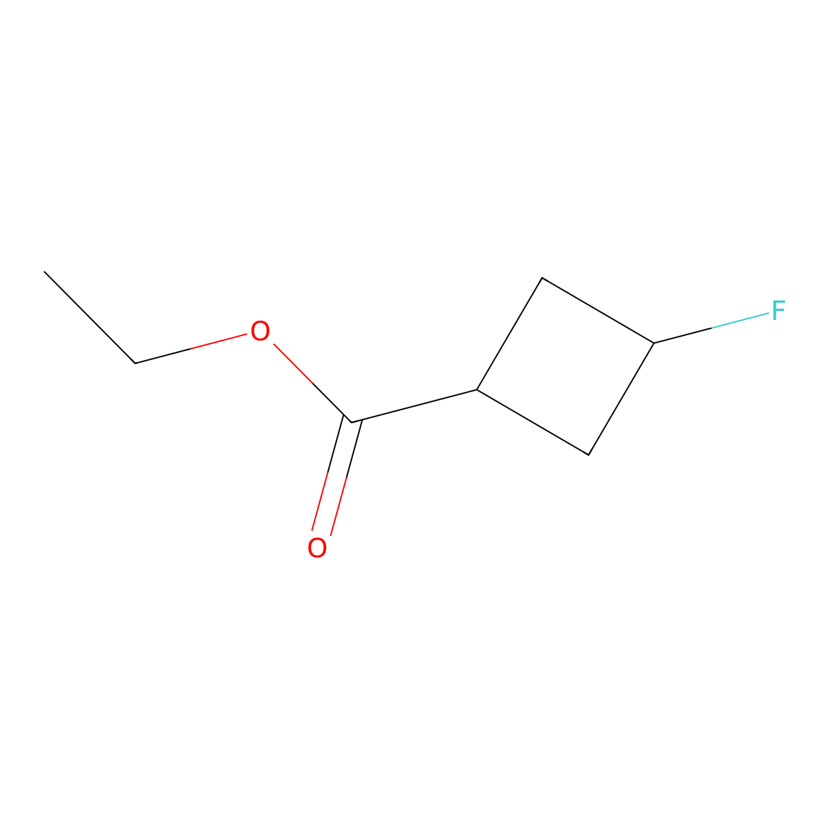 Ethyl 3-fluorocyclobutane-1-carboxylate molecular structure, CAS 1553990-89-8