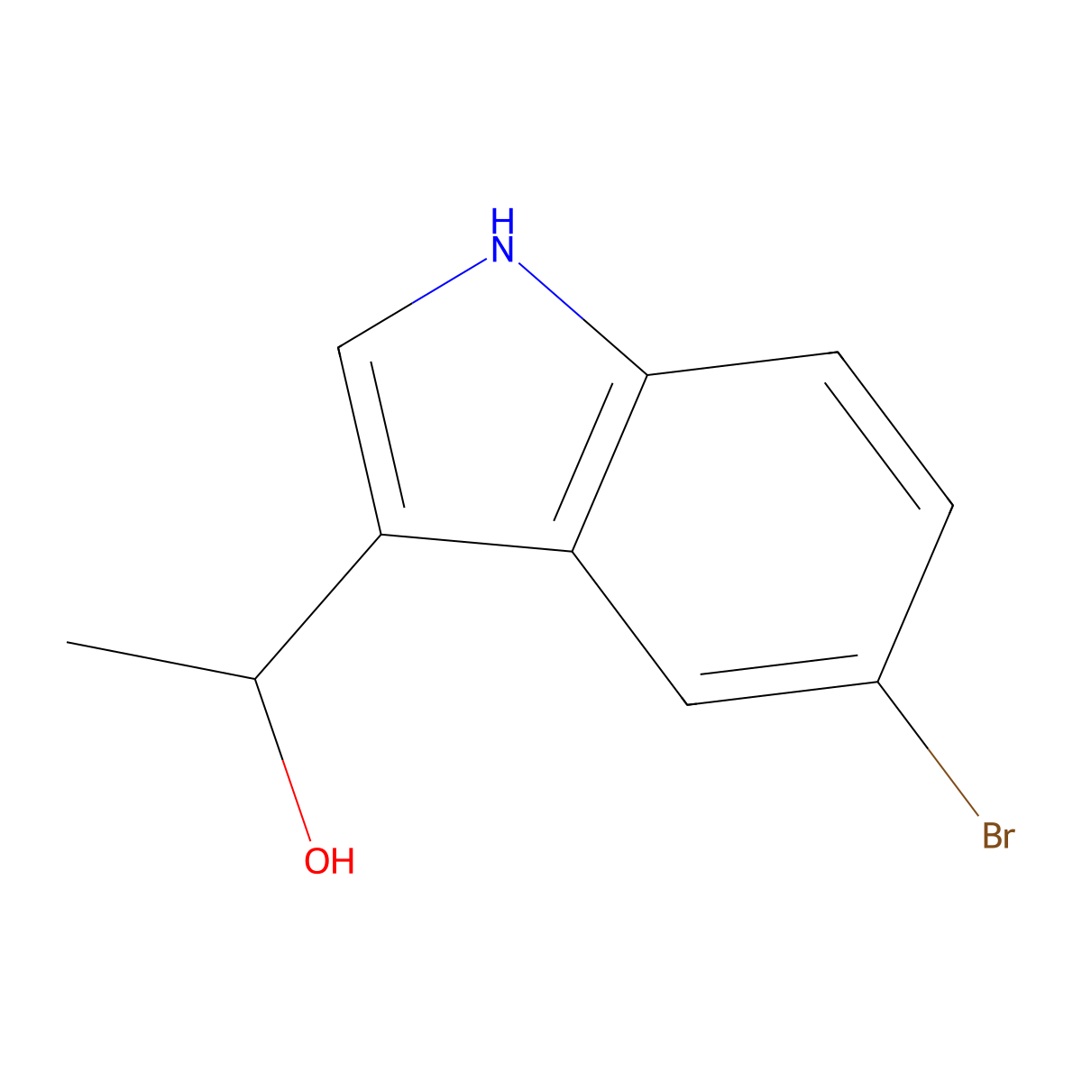 1-(5-bromo-1H-indol-3-yl)ethan-1-ol molecular structure, CAS 1553992-62-3
