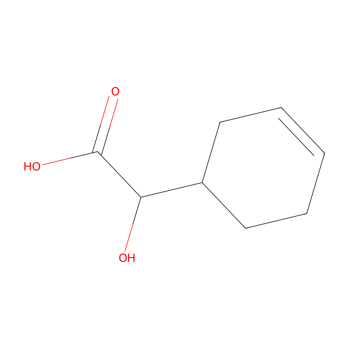 2-(Cyclohex-3-en-1-yl)-2-hydroxyacetic acid molecular structure, CAS 15540-13-3