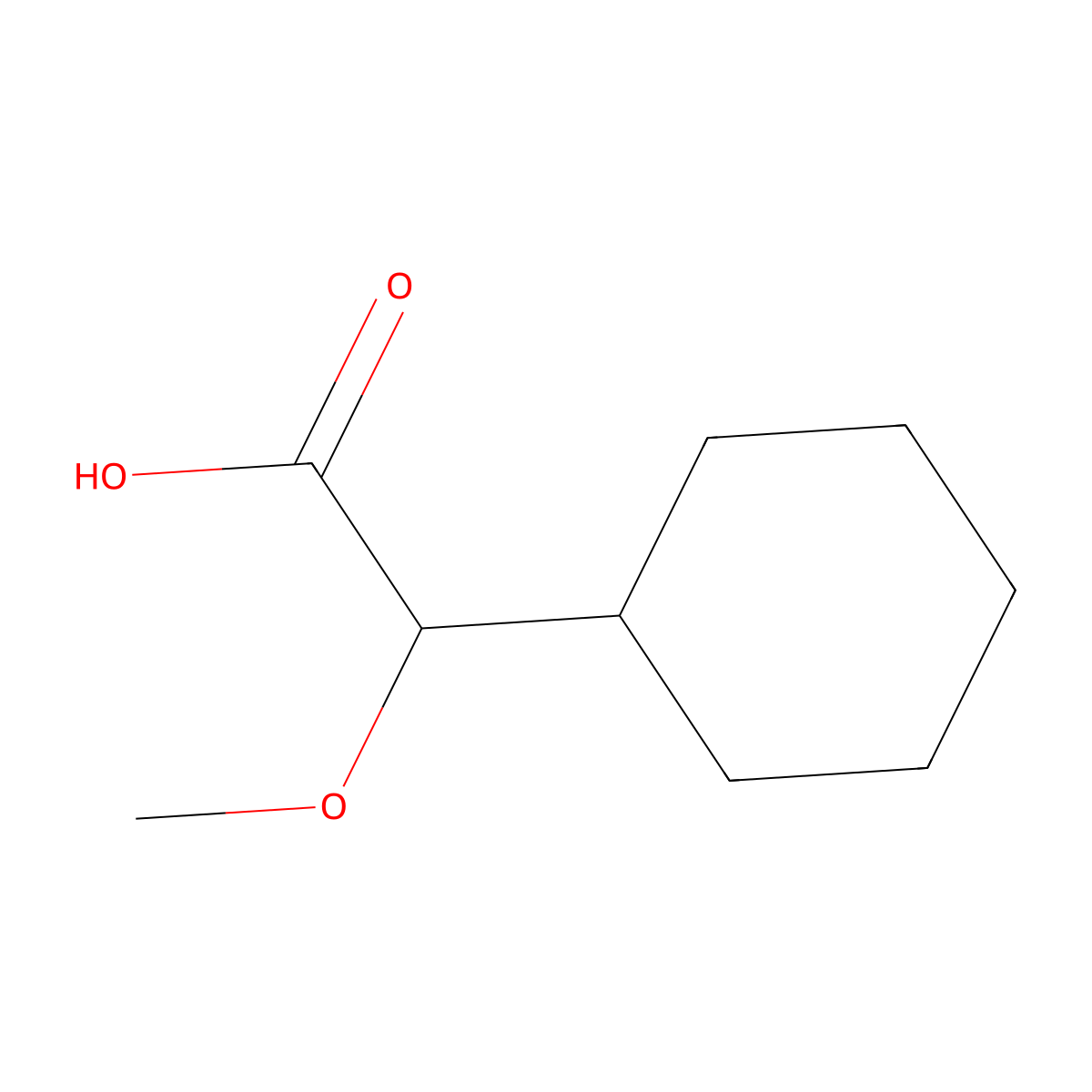 2-Cyclohexyl-2-methoxyacetic acid molecular structure, CAS 15540-18-8
