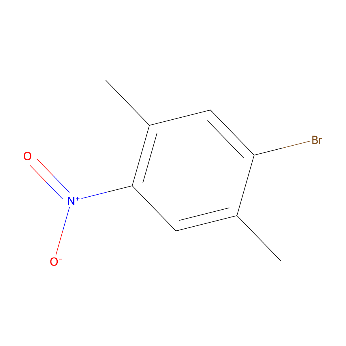 1-Bromo-2,5-dimethyl-4-nitrobenzene molecular structure, CAS 15540-81-5
