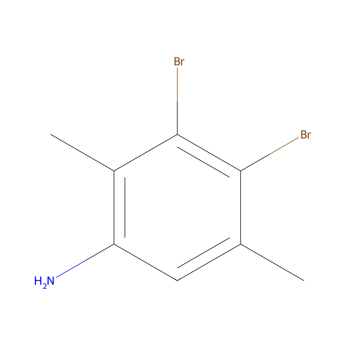 3,4-Dibromo-2,5-dimethylaniline molecular structure, CAS 15540-83-7