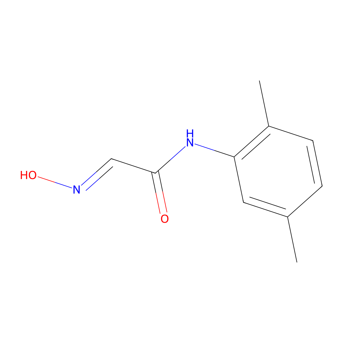 N-(2,5-dimethylphenyl)-2-(hydroxyimino)acetamide molecular structure, CAS 15540-89-3
