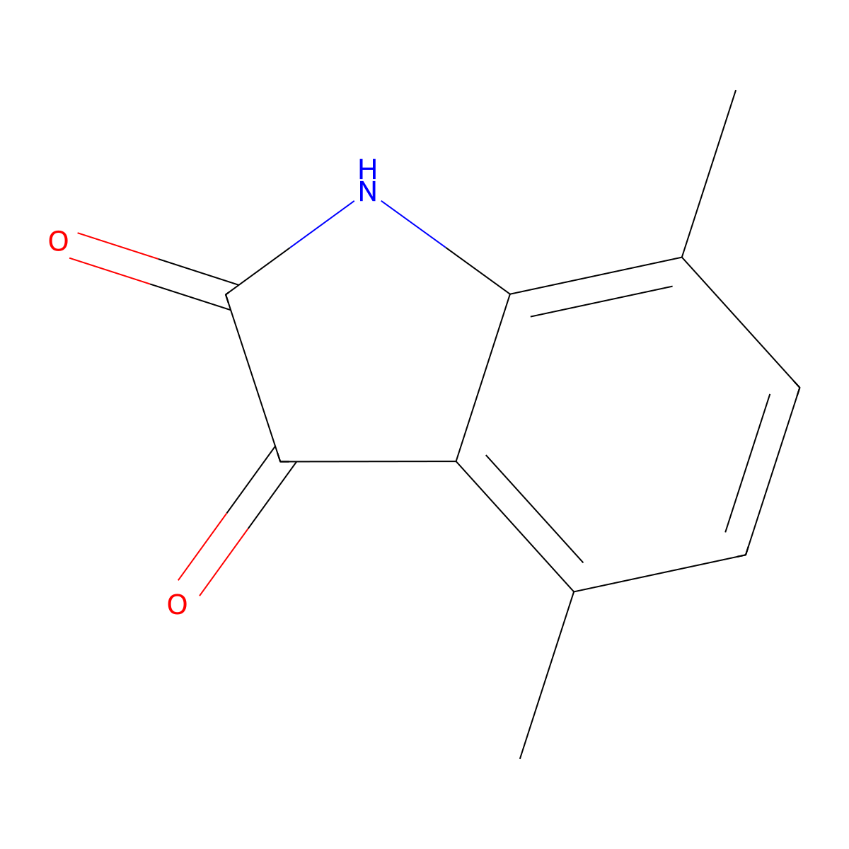 4,7-dimethyl-2,3-dihydro-1H-indole-2,3-dione molecular structure, CAS 15540-90-6