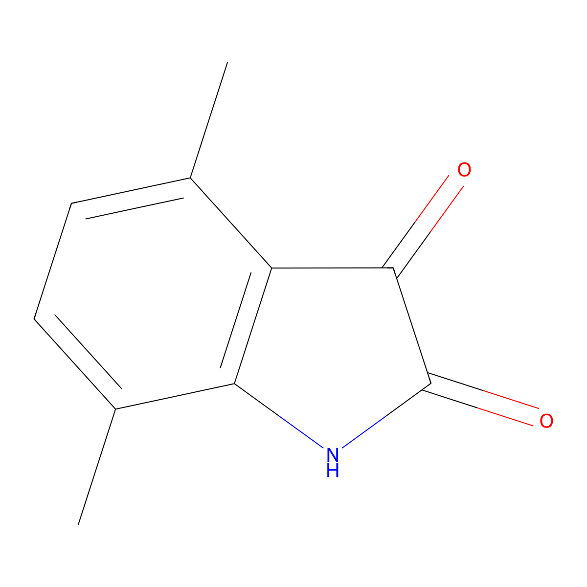 4,7-dimethyl-2,3-dihydro-1H-indole-2,3-dione molecular structure, CAS 15540-90-6