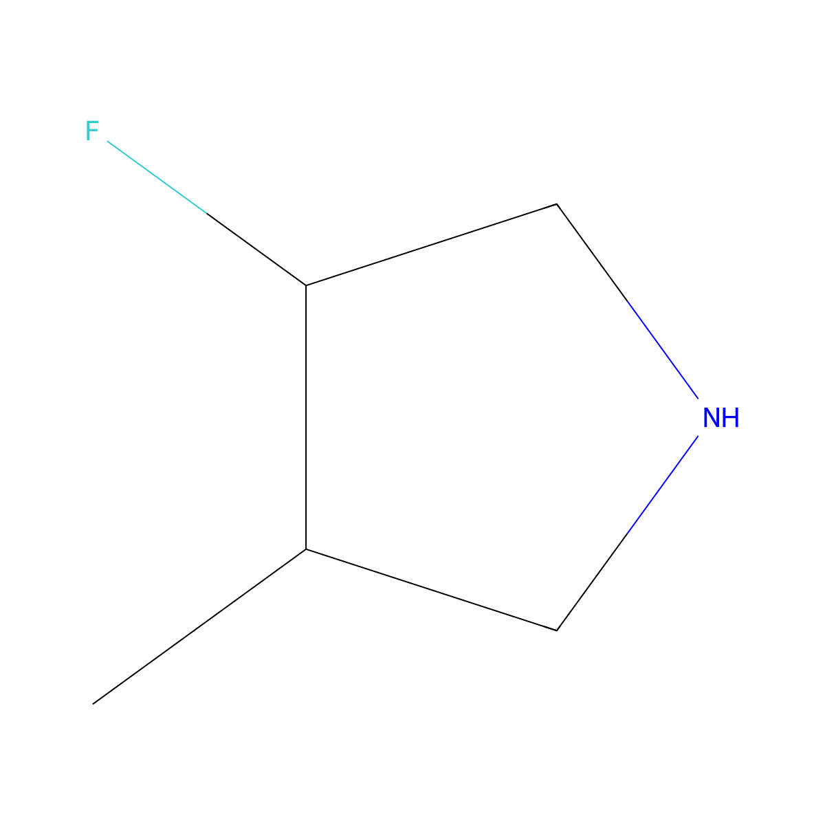 3-Fluoro-4-methylpyrrolidine molecular structure, CAS 1554028-99-7