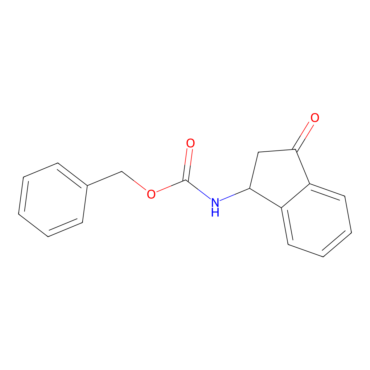 benzyl N-(3-oxo-2,3-dihydro-1H-inden-1-yl)carbamate molecular structure, CAS 1554029-71-8