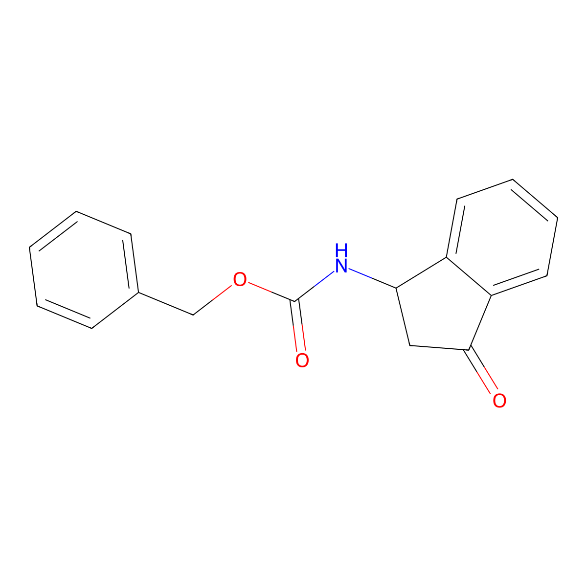 benzyl N-(3-oxo-2,3-dihydro-1H-inden-1-yl)carbamate molecular structure, CAS 1554029-71-8