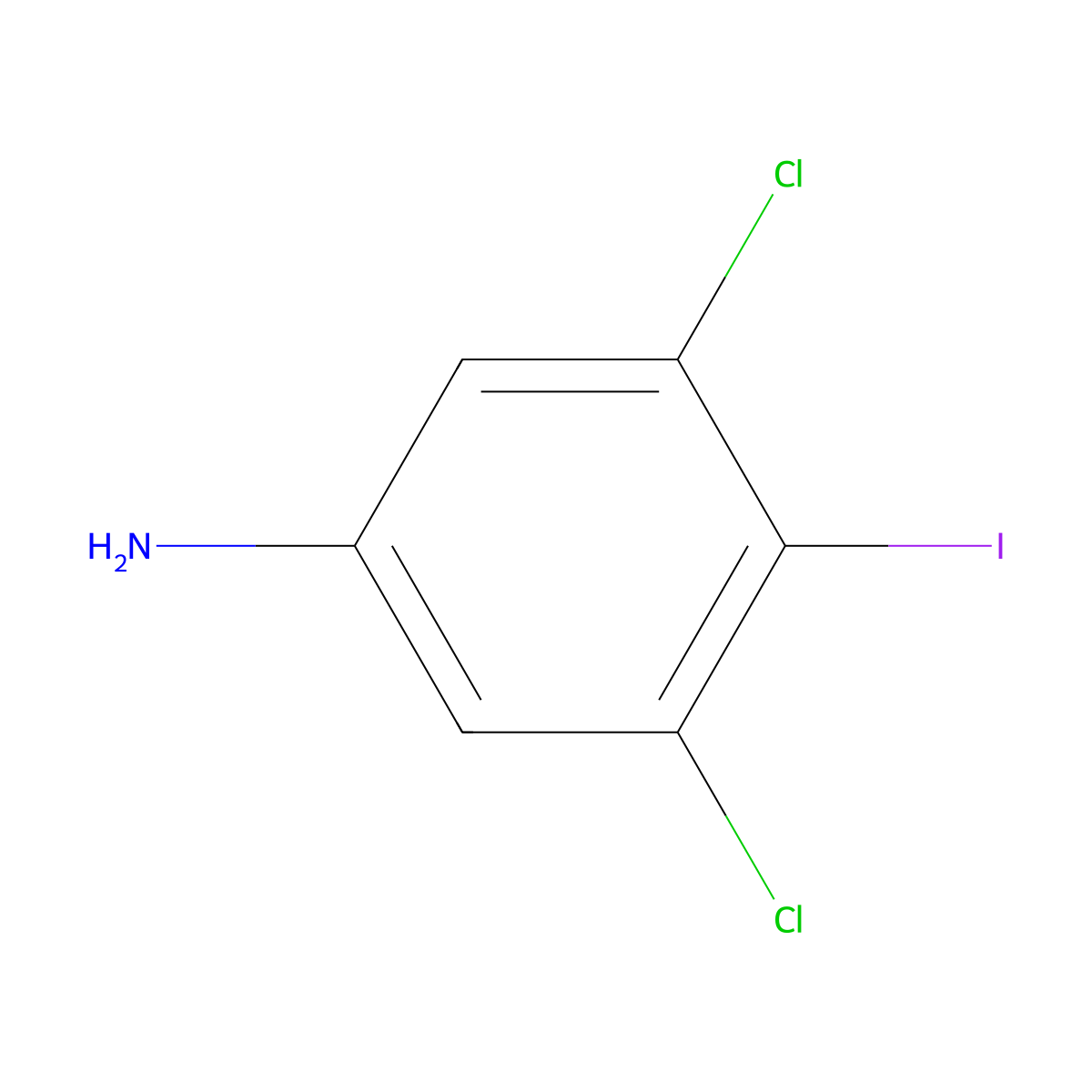 3,5-Dichloro-4-iodoaniline molecular structure, CAS 155403-05-7