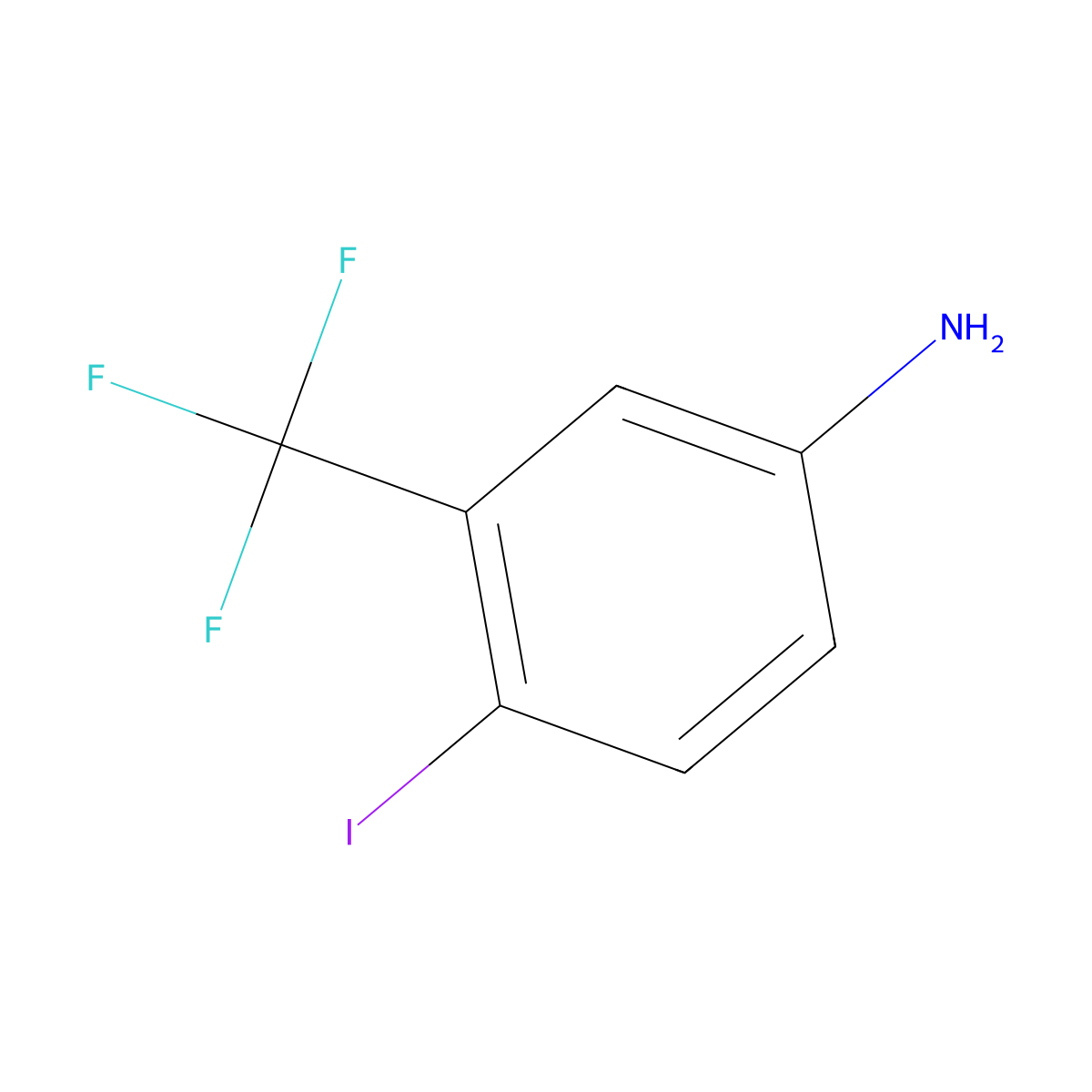 4-Iodo-3-(trifluoromethyl)aniline molecular structure, CAS 155403-06-8
