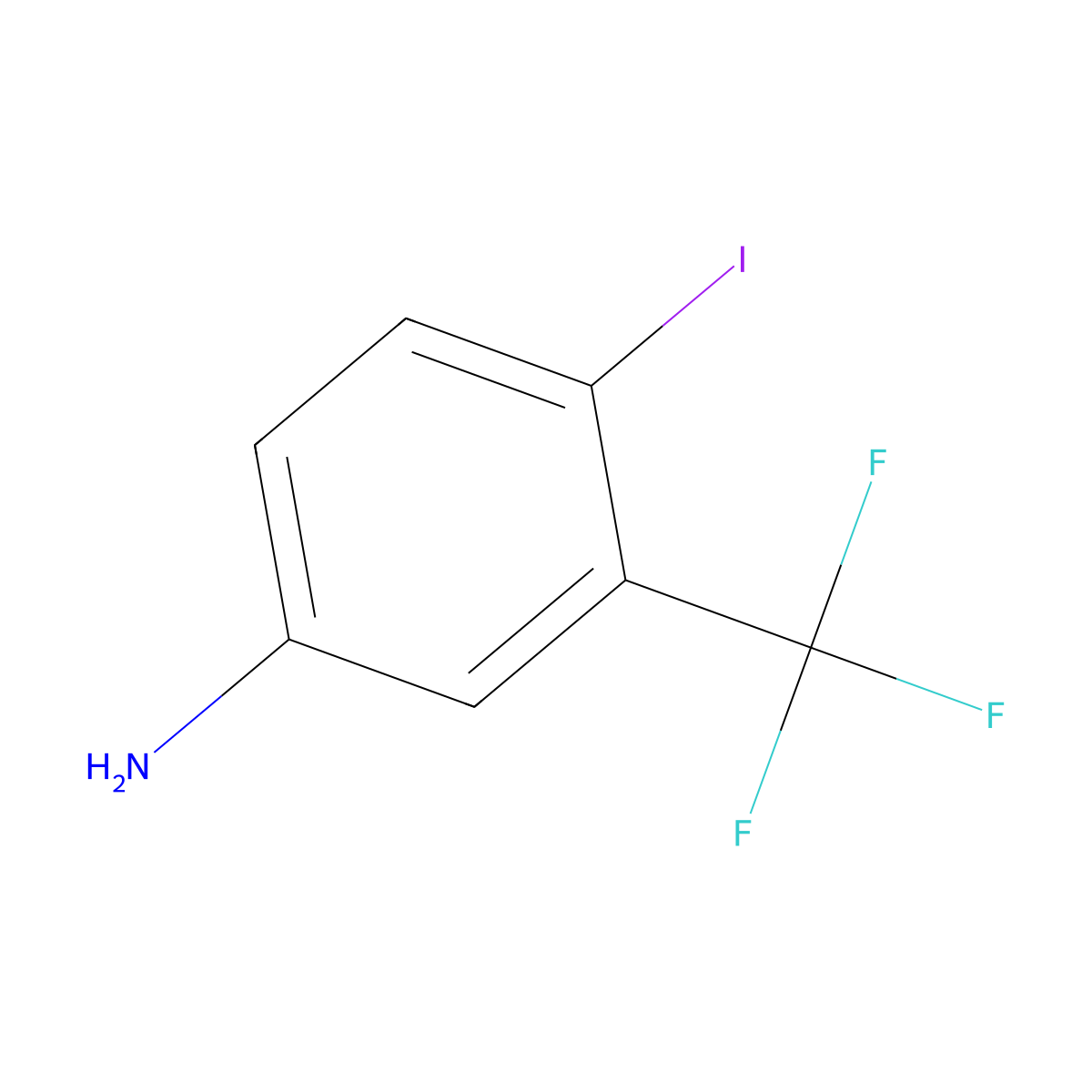 4-Iodo-3-(trifluoromethyl)aniline molecular structure, CAS 155403-06-8