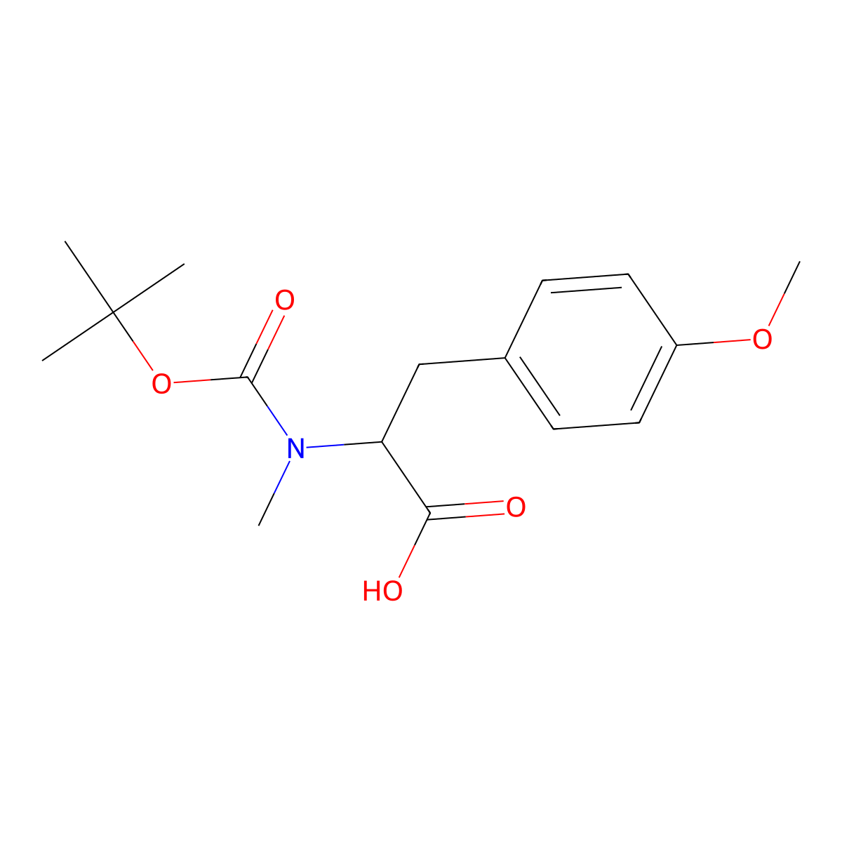 N-Boc-N-methyl-4-methoxy-D-phenylalanine molecular structure, CAS 155403-94-4