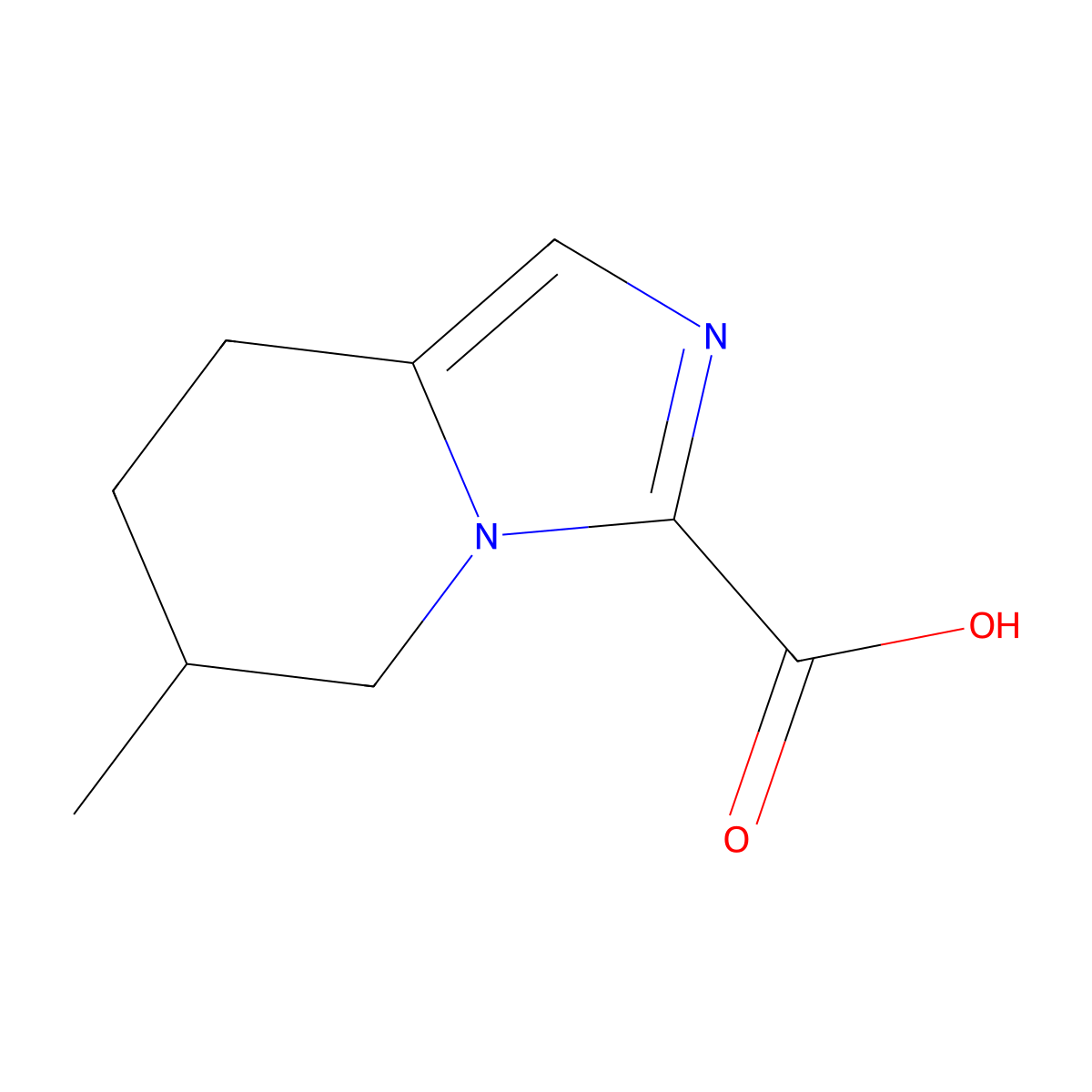 6-Methyl-5,6,7,8-tetrahydroimidazo[1,5-A]pyridine-3-carboxylic acid molecular structure, CAS 1554031-89-8
