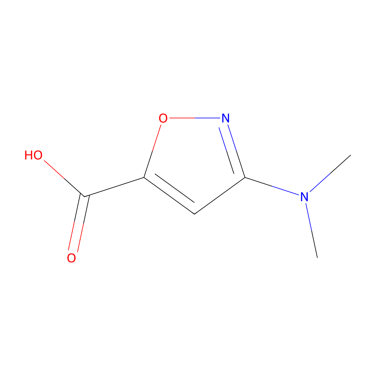 3-(Dimethylamino)isoxazole-5-carboxylic acid molecular structure, CAS 1554041-28-9
