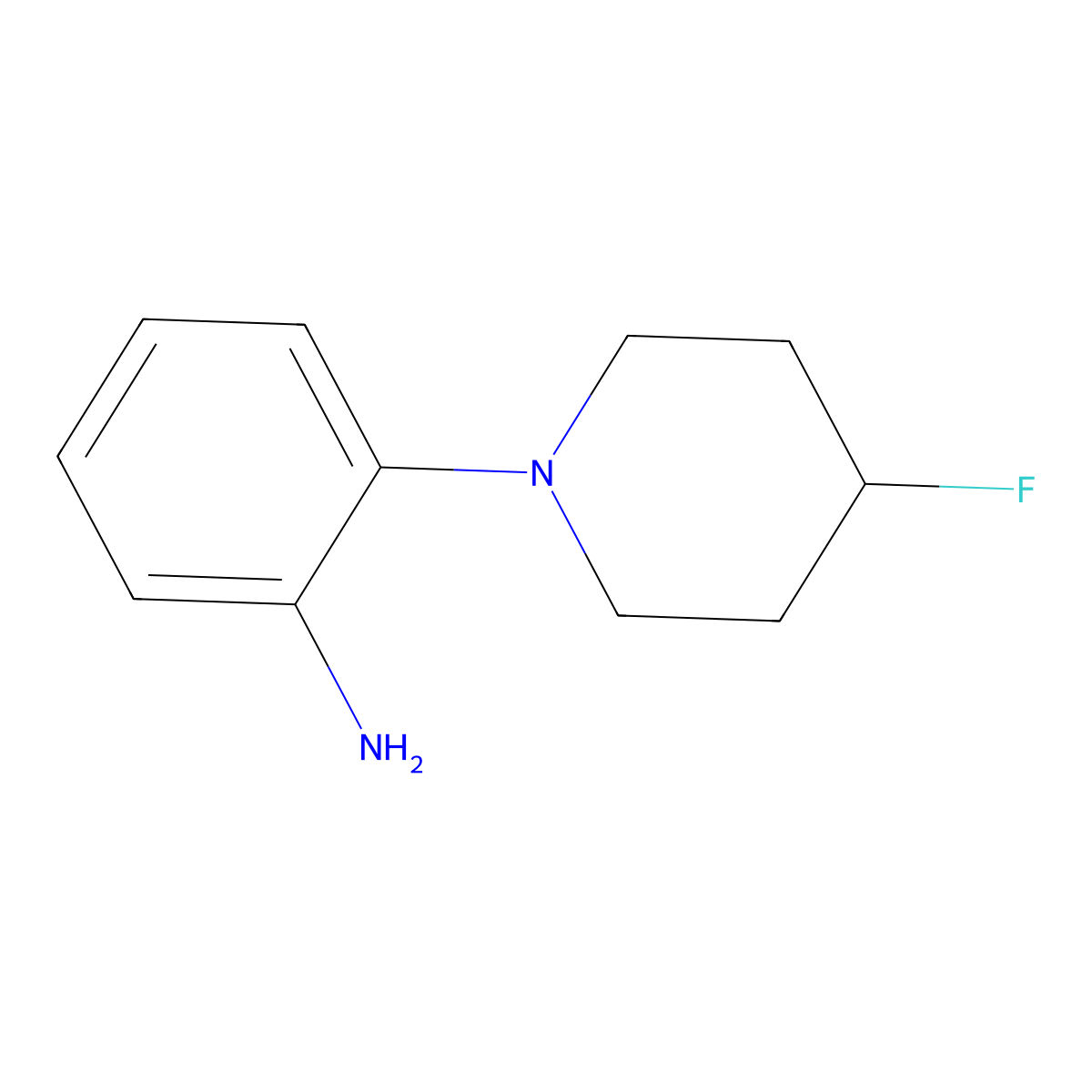 2-(4-Fluoropiperidin-1-yl)aniline molecular structure, CAS 1554044-58-4