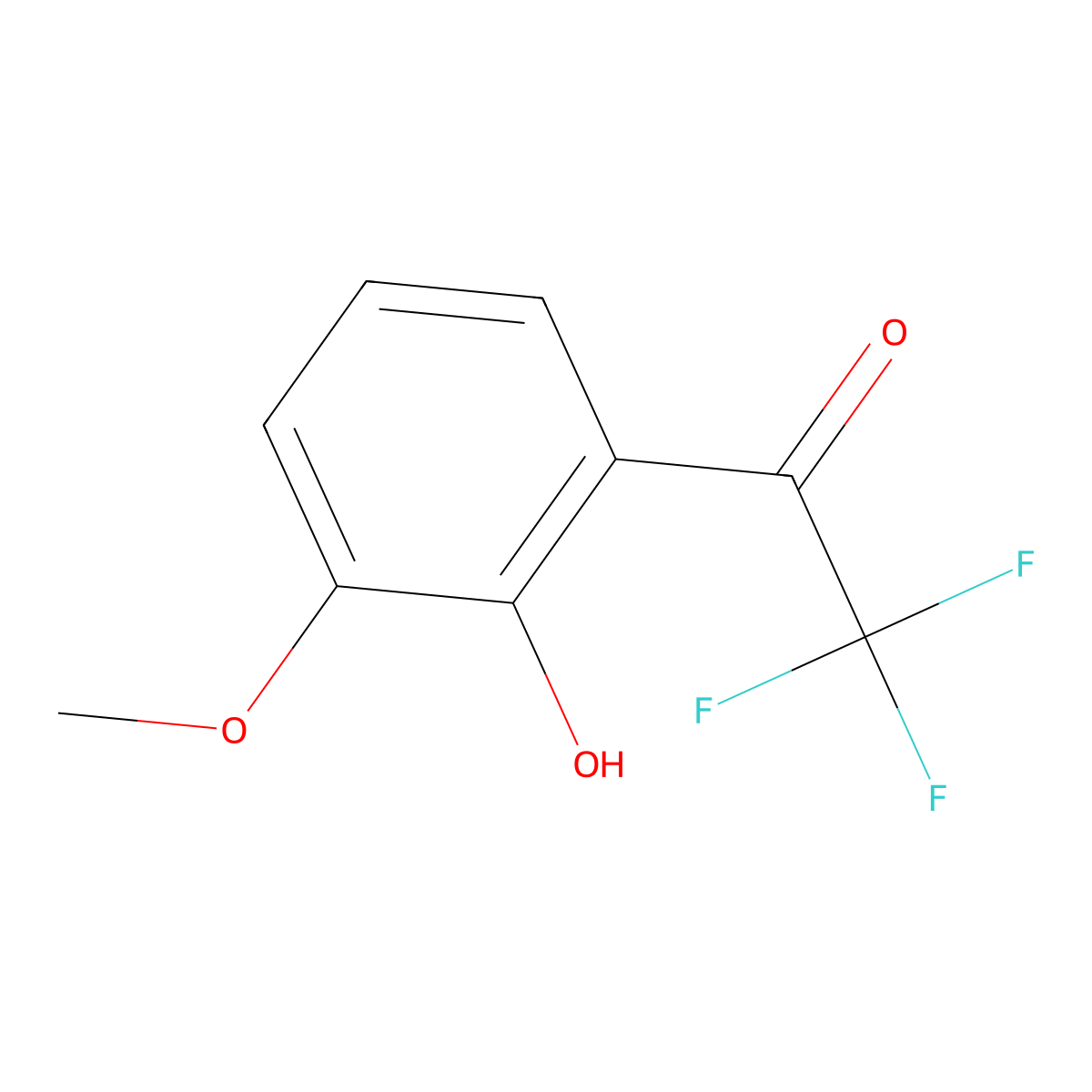 2,2,2-Trifluoro-1-(2-hydroxy-3-methoxyphenyl)ethan-1-one molecular structure, CAS 1554045-63-4