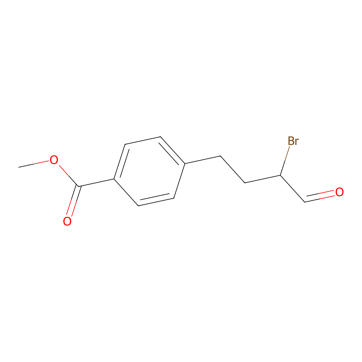 Methyl 4-(3-bromo-4-oxobutyl)benzoate molecular structure, CAS 155405-79-1