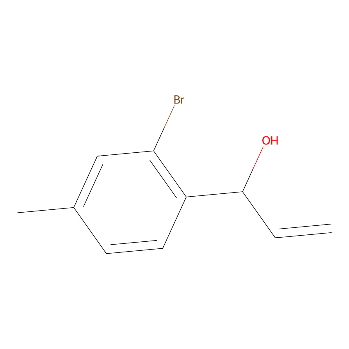 1-(2-Bromo-4-methylphenyl)prop-2-en-1-ol molecular structure, CAS 1554051-90-9