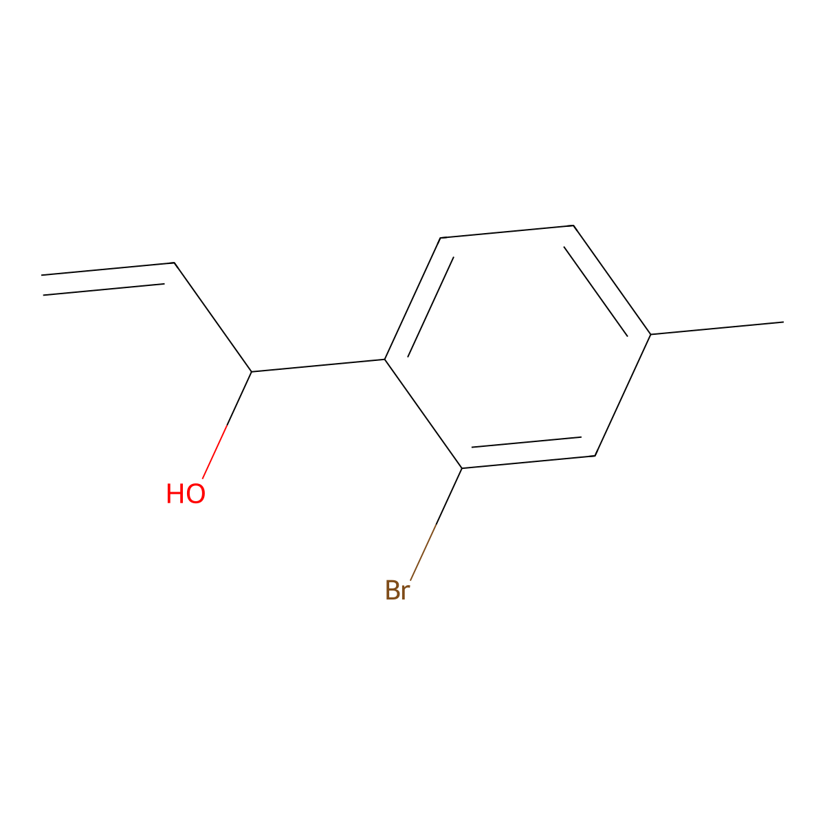 1-(2-Bromo-4-methylphenyl)prop-2-en-1-ol molecular structure, CAS 1554051-90-9
