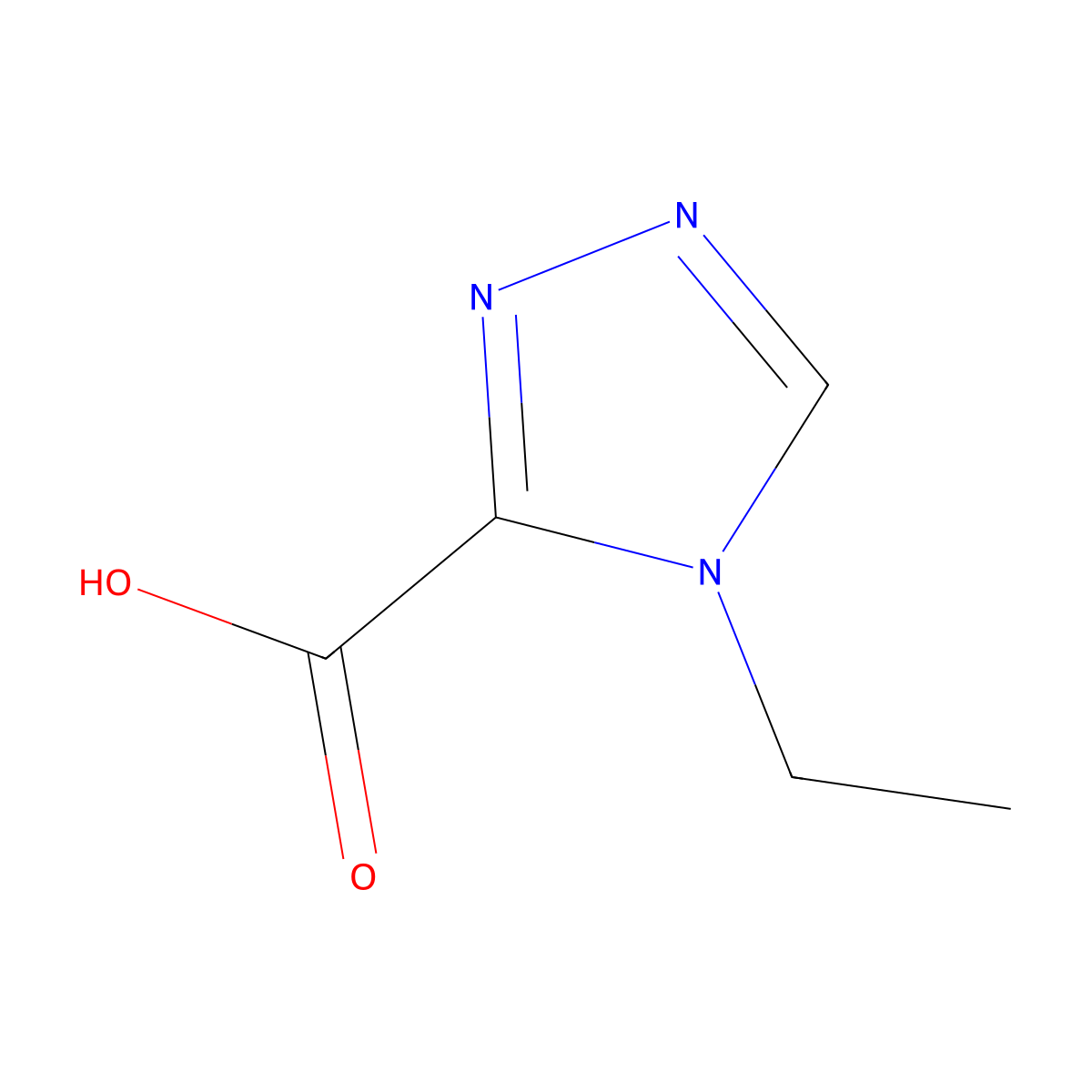 4-Ethyl-4H-1,2,4-triazole-3-carboxylic acid molecular structure, CAS 1554071-27-0