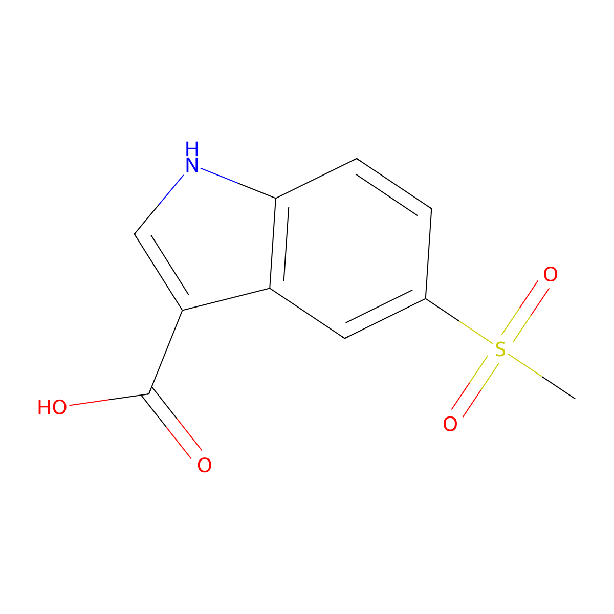 5-Methanesulfonyl-1H-indole-3-carboxylic acid molecular structure, CAS 1554072-83-1