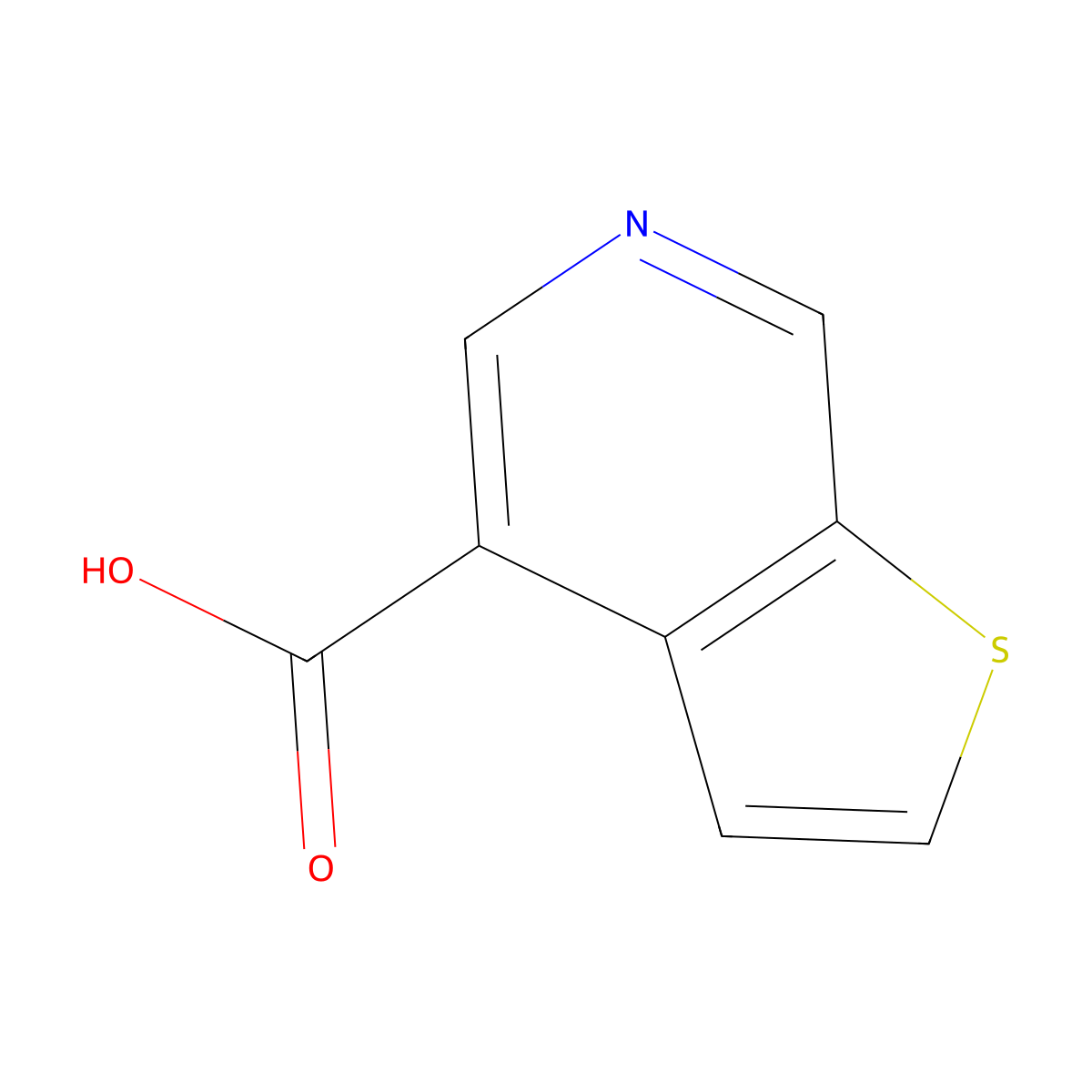 Thieno[2,3-c]pyridine-4-carboxylic acid molecular structure, CAS 1554074-84-8