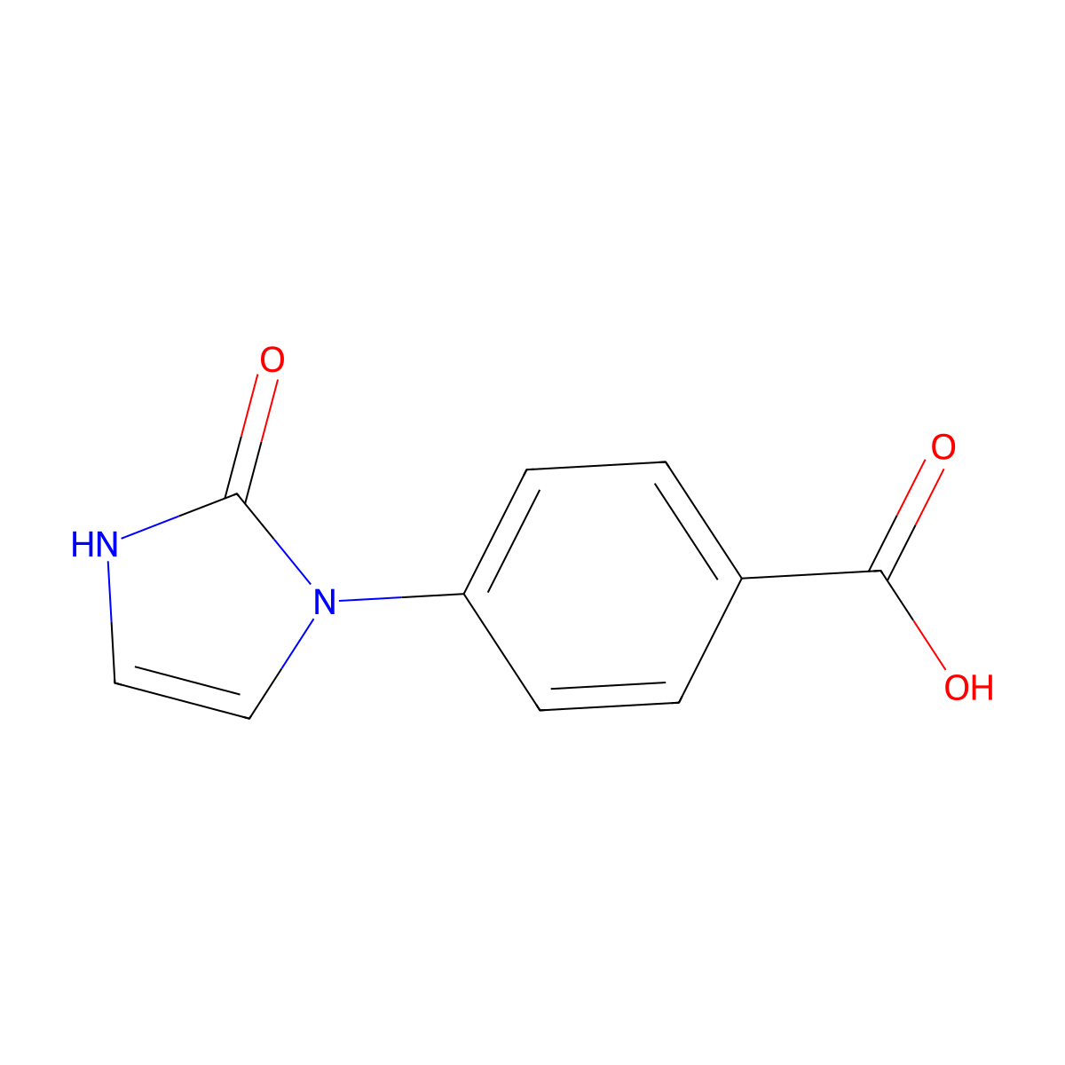 4-(2-oxo-2,3-dihydro-1H-imidazol-1-yl)benzoic acid molecular structure, CAS 1554083-04-3
