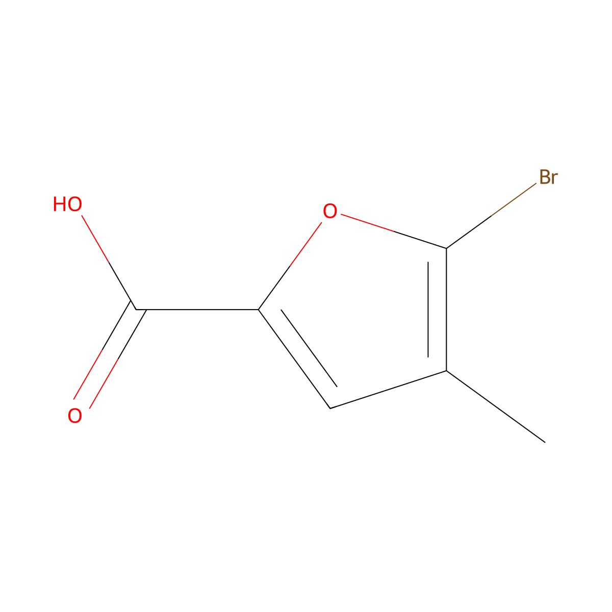 5-Bromo-4-methylfuran-2-carboxylic acid molecular structure, CAS 1554083-60-1