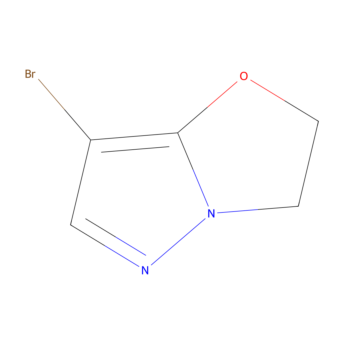 7-Bromo-2,3-dihydropyrazolo[5,1-b]oxazole molecular structure, CAS 1554086-90-6