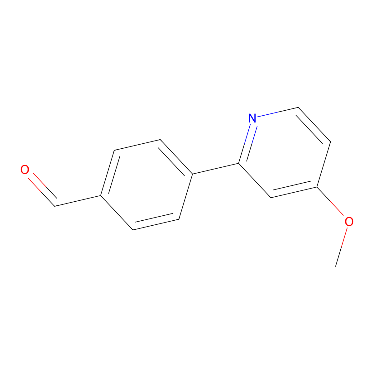 4-(4-Methoxypyridin-2-yl)benzaldehyde molecular structure, CAS 1554092-56-6