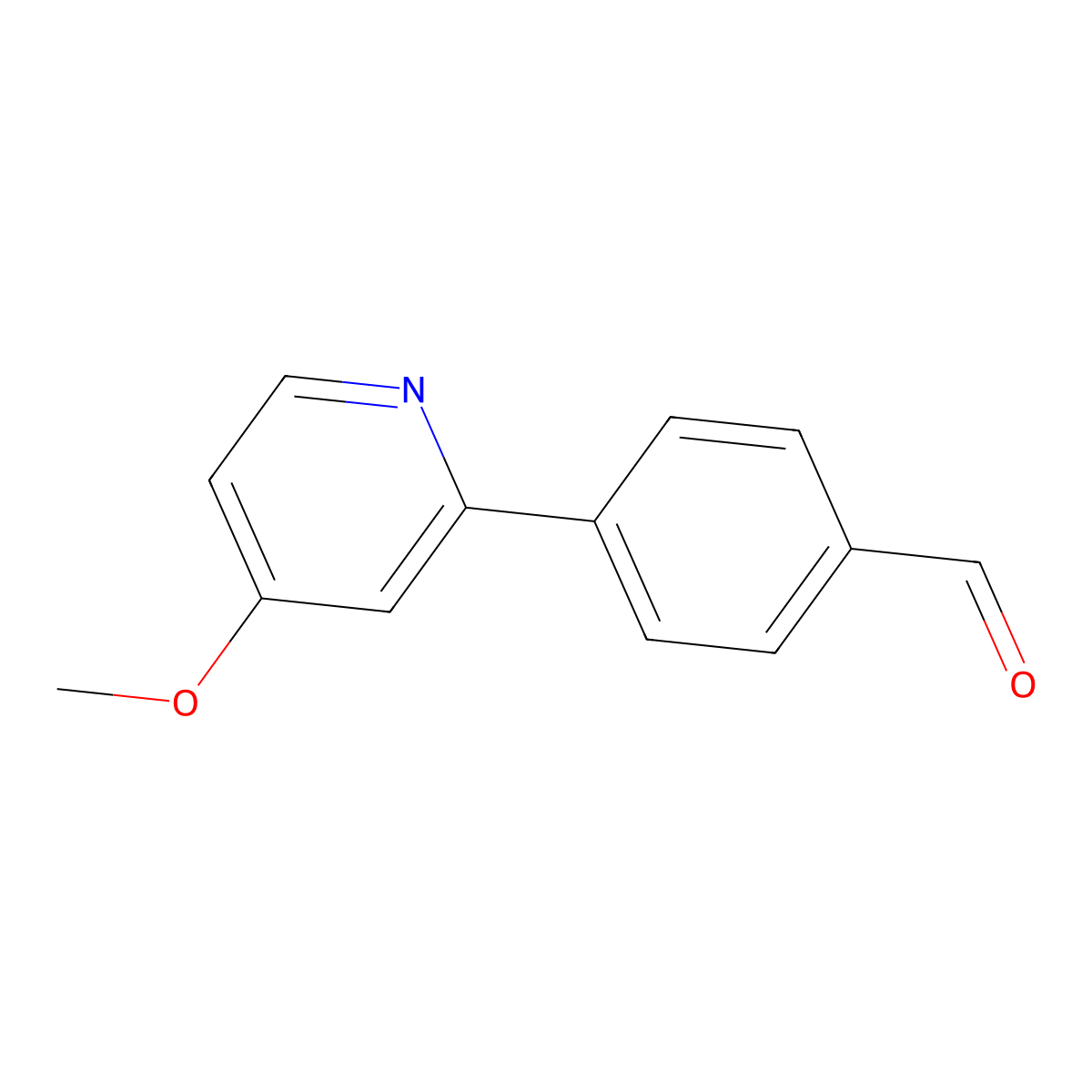 4-(4-Methoxypyridin-2-yl)benzaldehyde molecular structure, CAS 1554092-56-6