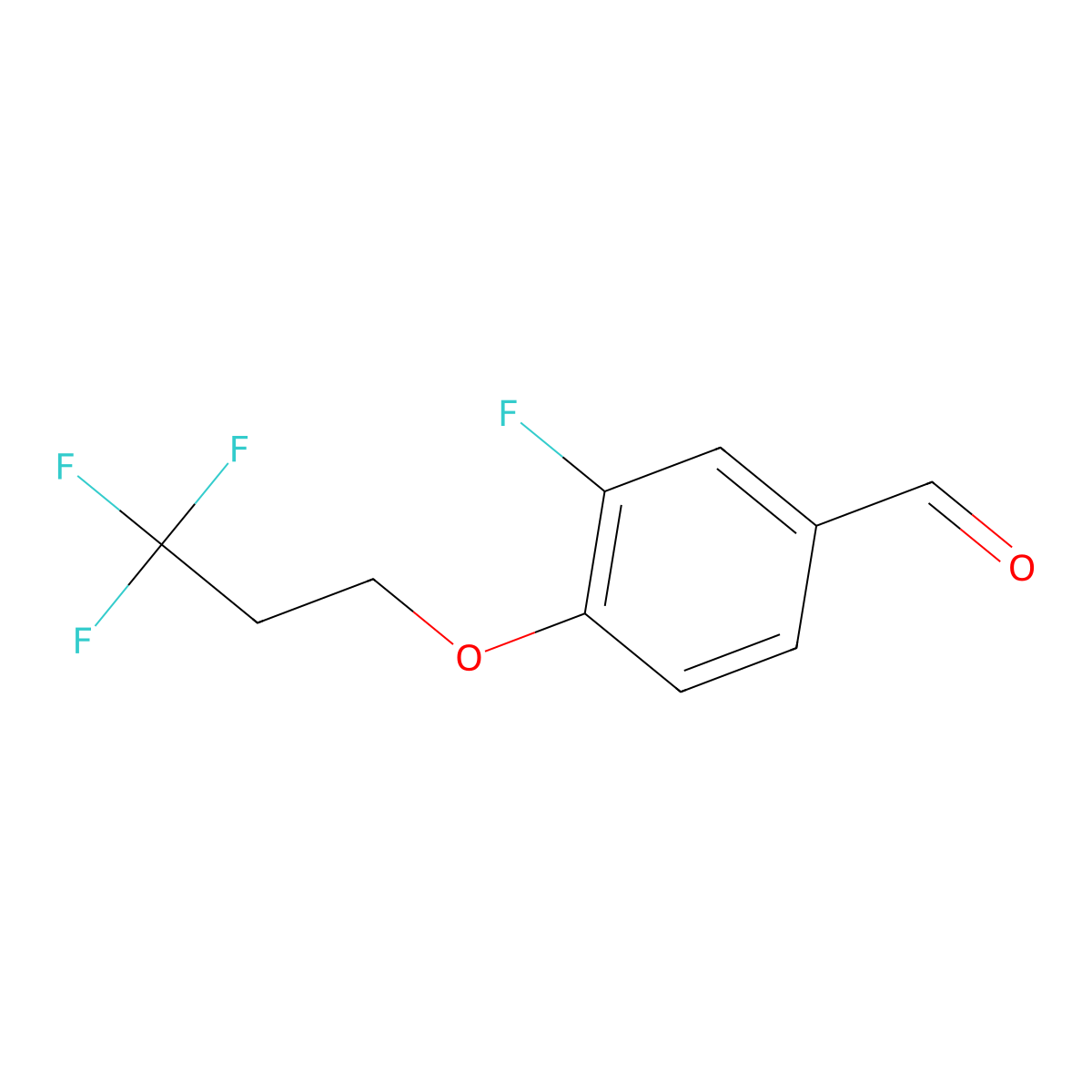 3-Fluoro-4-(3,3,3-trifluoropropoxy)benzaldehyde molecular structure, CAS 1554106-29-4