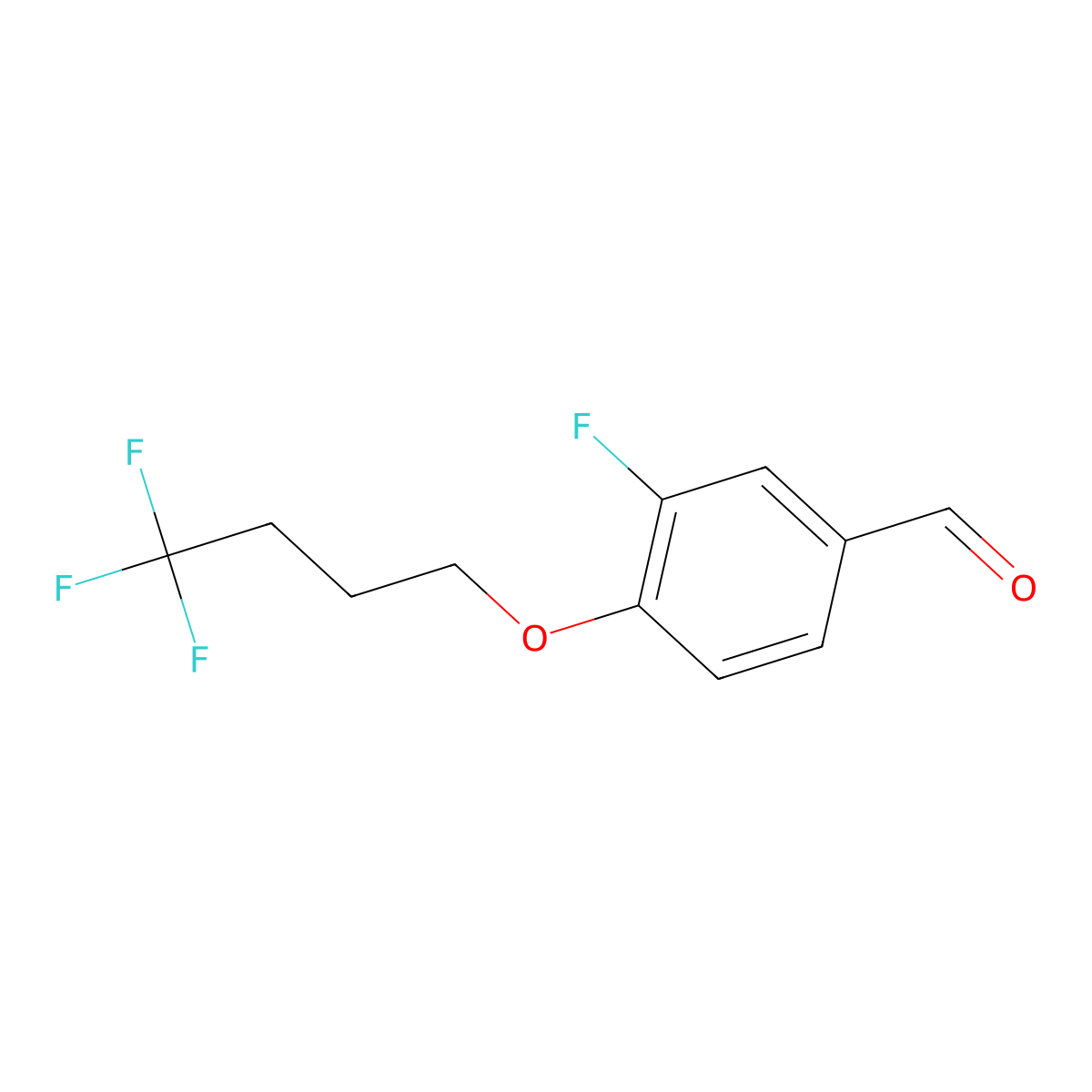 3-Fluoro-4-(4,4,4-trifluorobutoxy)benzaldehyde molecular structure, CAS 1554115-13-7