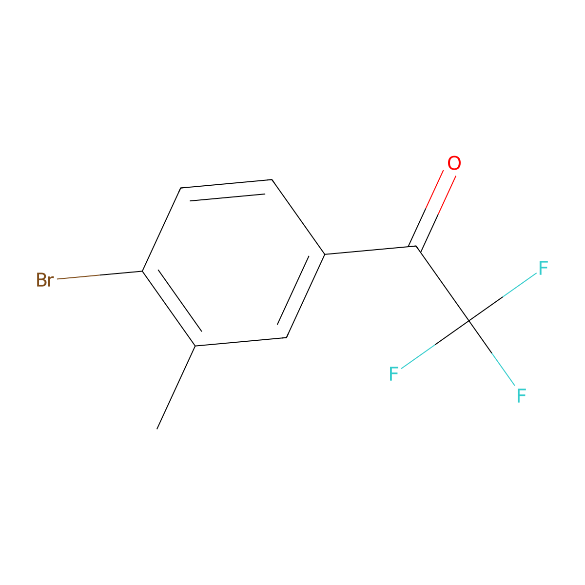 1-(4-Bromo-3-methylphenyl)-2,2,2-trifluoroethanone molecular structure, CAS 1554118-49-8