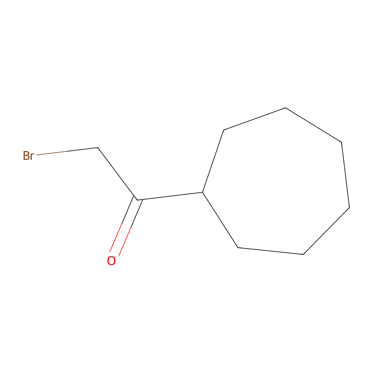 2-Bromo-1-cycloheptylethan-1-one molecular structure, CAS 155412-18-3