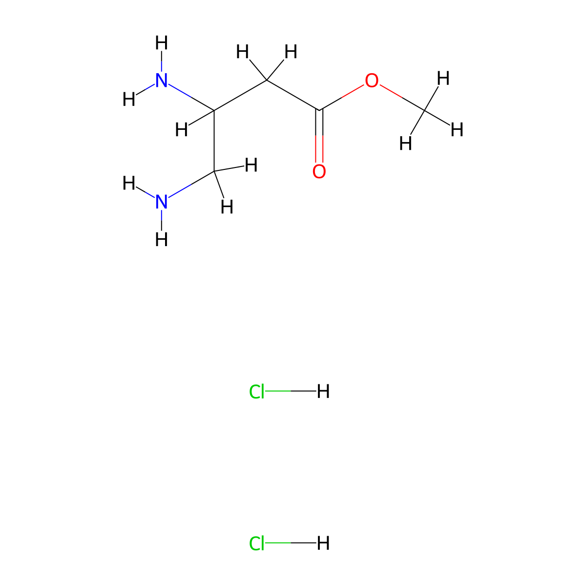 Methyl 3,4-diaminobutanoate dihydrochloride molecular structure, CAS 1554121-30-0