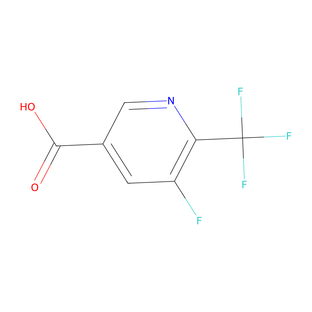 5-Fluoro-6-(trifluoromethyl)pyridine-3-carboxylic acid molecular structure, CAS 1554123-46-4