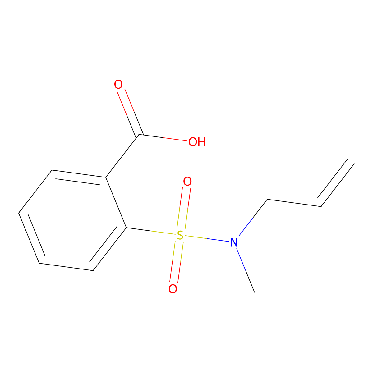 2-[Methyl(prop-2-en-1-yl)sulfamoyl]benzoic acid molecular structure, CAS 1554128-03-8