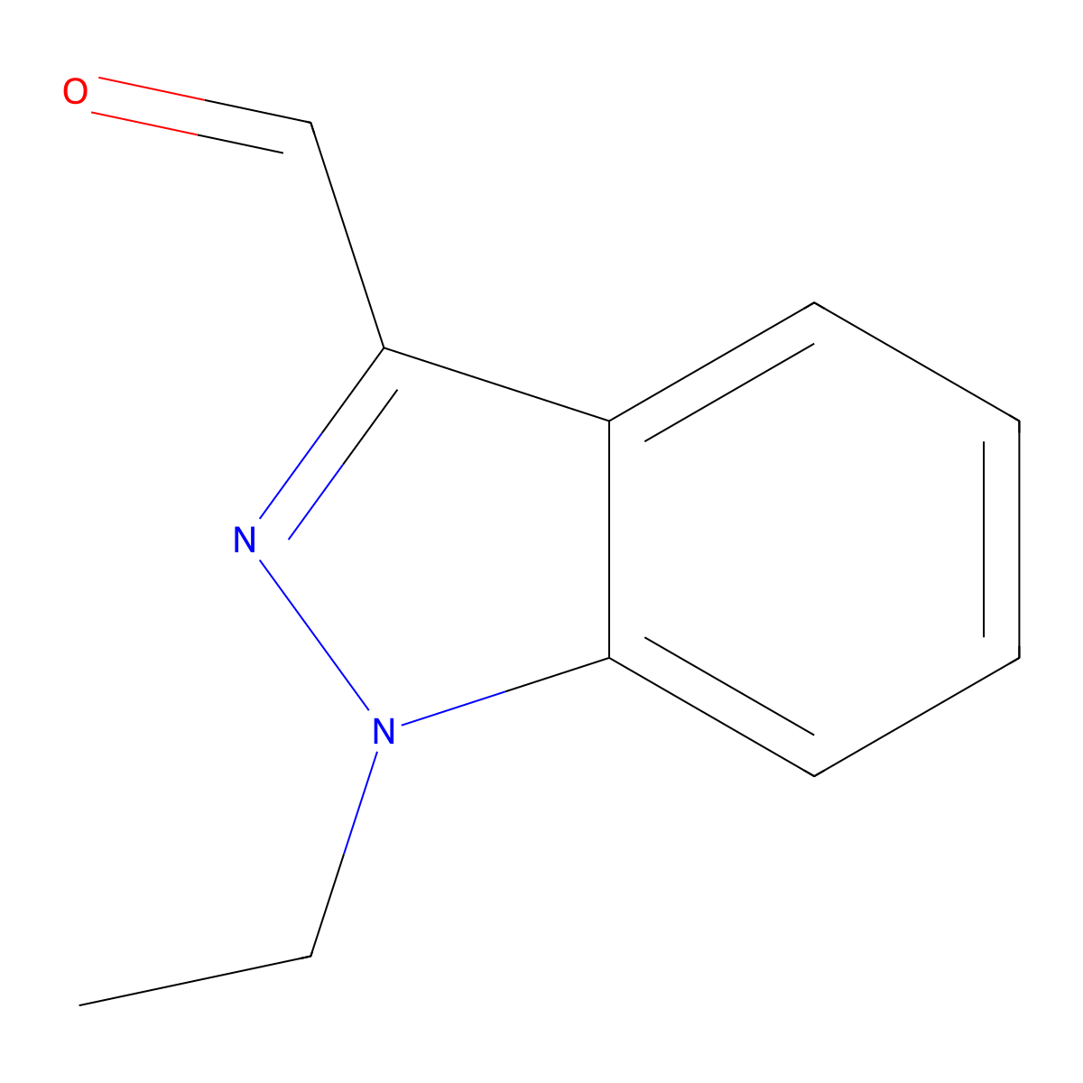 1-ethyl-1H-indazole-3-carbaldehyde molecular structure, CAS 1554135-70-4