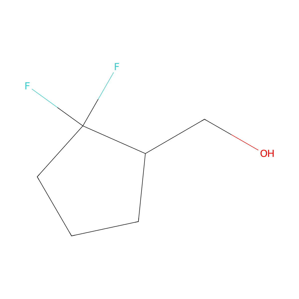 (2,2-Difluorocyclopentyl)methanol molecular structure, CAS 1554145-36-6