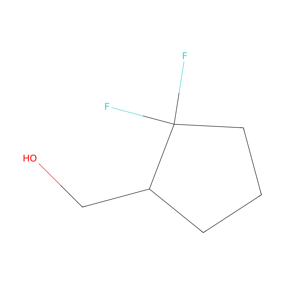 (2,2-Difluorocyclopentyl)methanol molecular structure, CAS 1554145-36-6